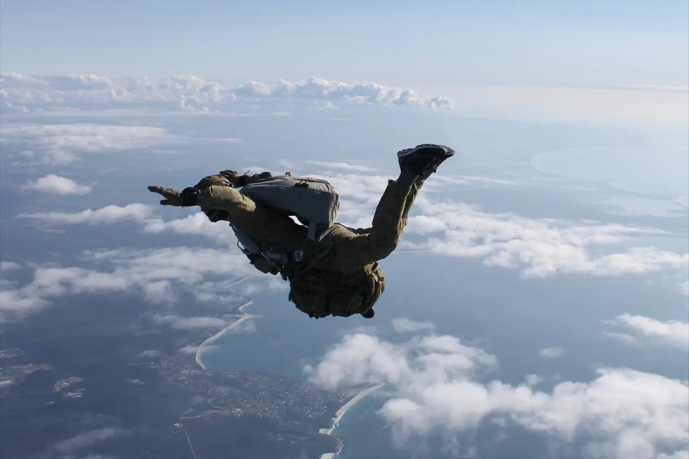 James sky diving